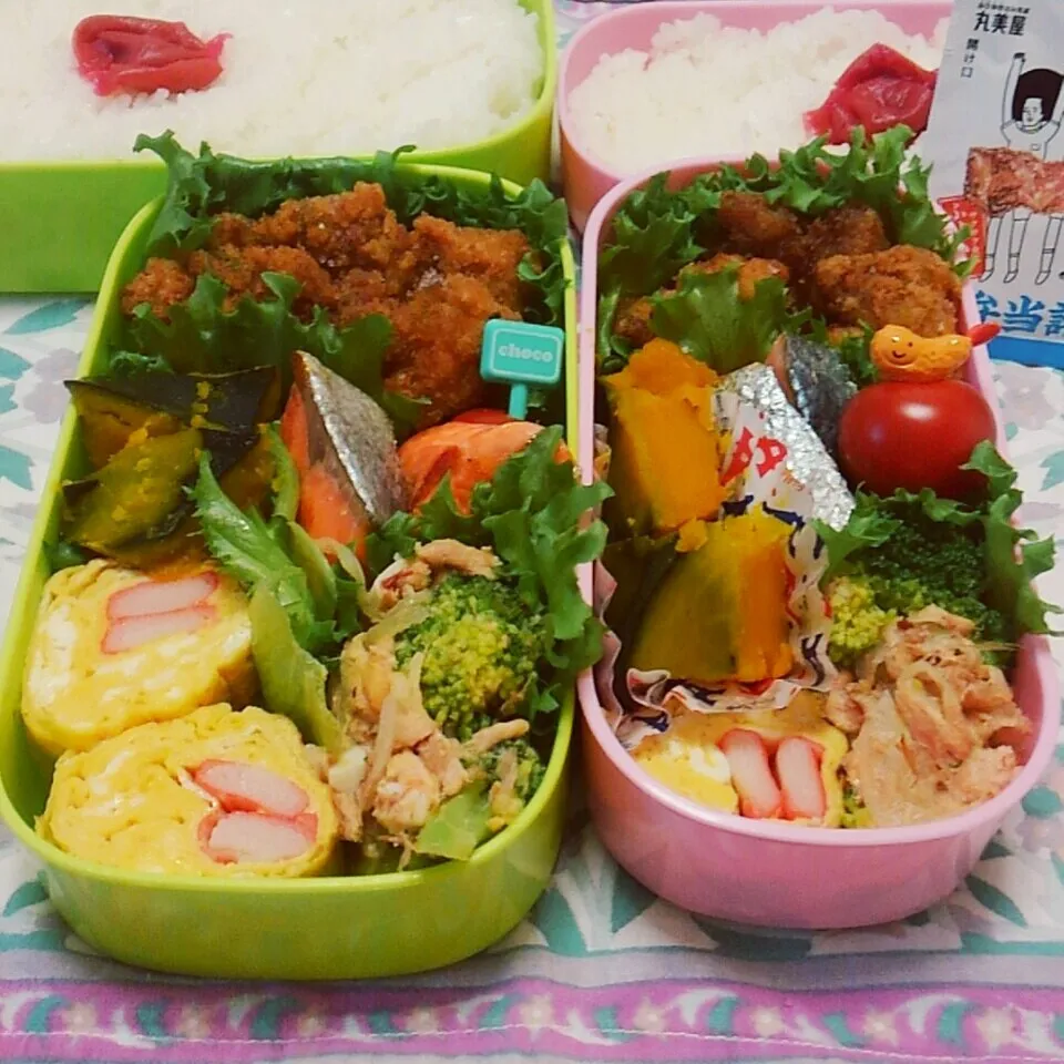 Snapdishの料理写真:娘弁当💕俺様弁当💕(えっ、まさかの・・・)|Rie Naganoさん