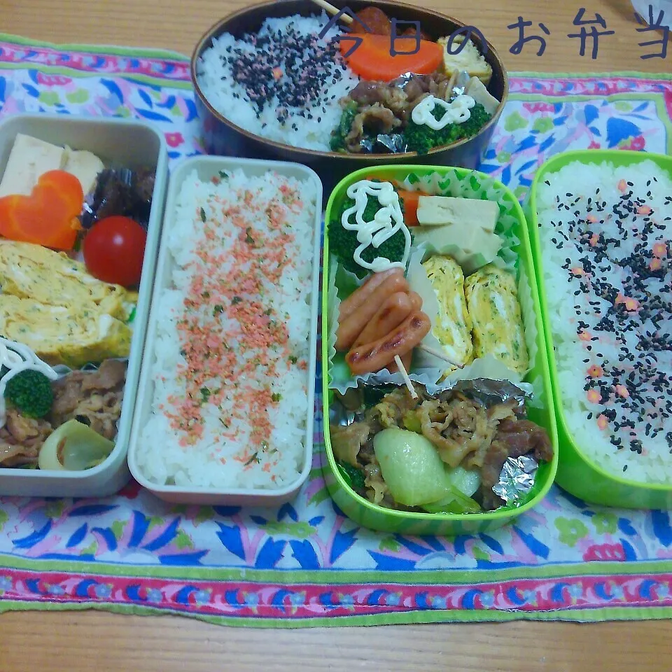 娘弁当💕私弁当💕ついでの夫弁当💕|Rie Naganoさん