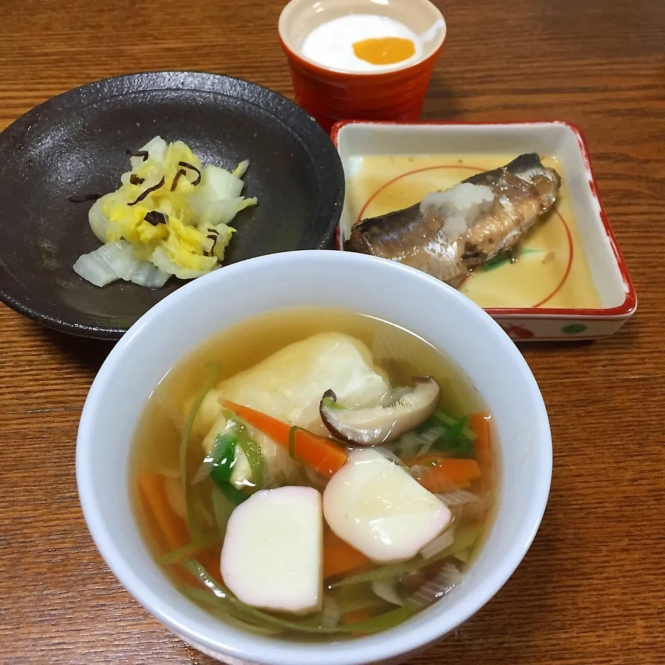 鏡開きのお雑煮・いわしの酢煮|かずぴょんさん