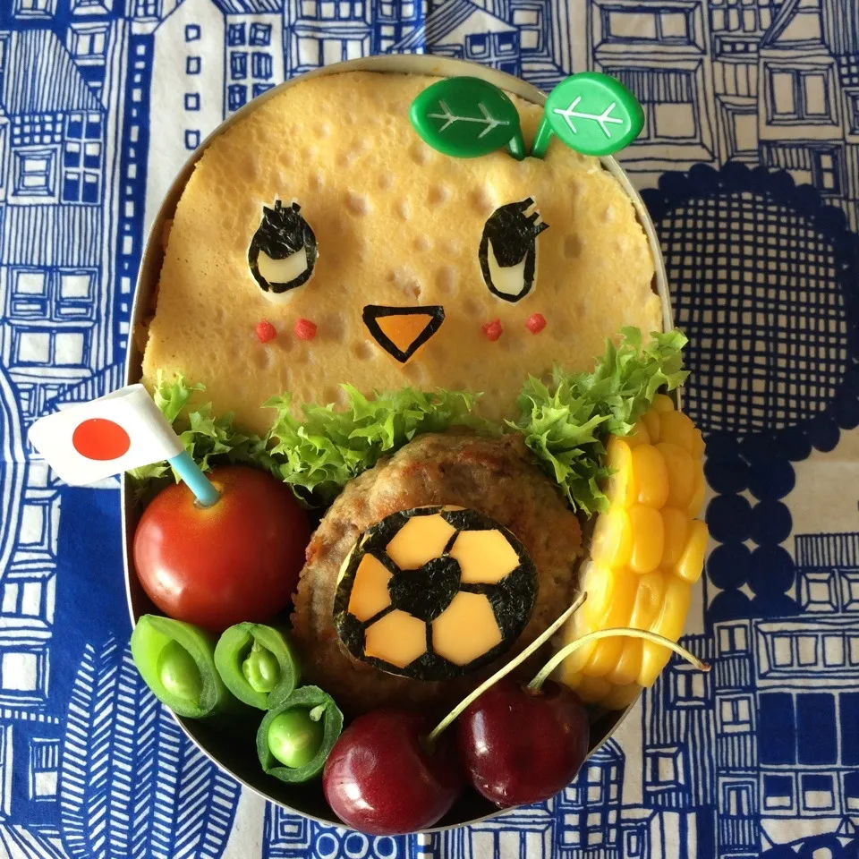 ふなっしーも応援なっしー！ キャラ弁|よしこ虫さん