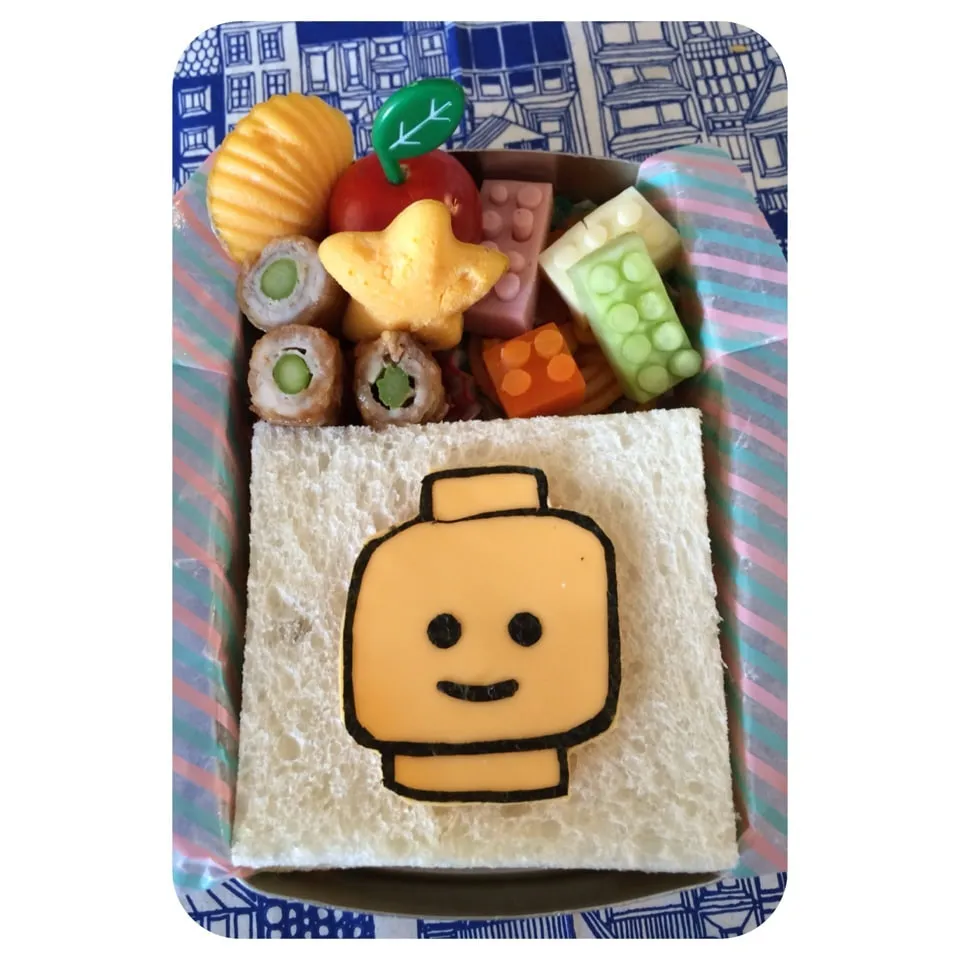 LEGO レゴ ブロックサンドイッチ キャラ弁|よしこ虫さん