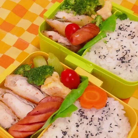 大学生2人のお弁当|かずぴょんさん