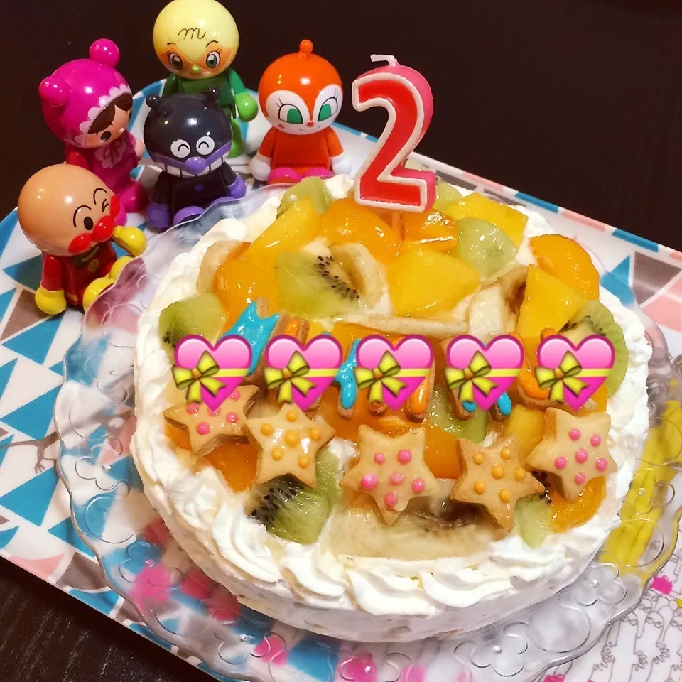 フルーツタルト（娘２歳の誕生日ケーキ）☆|maronさん