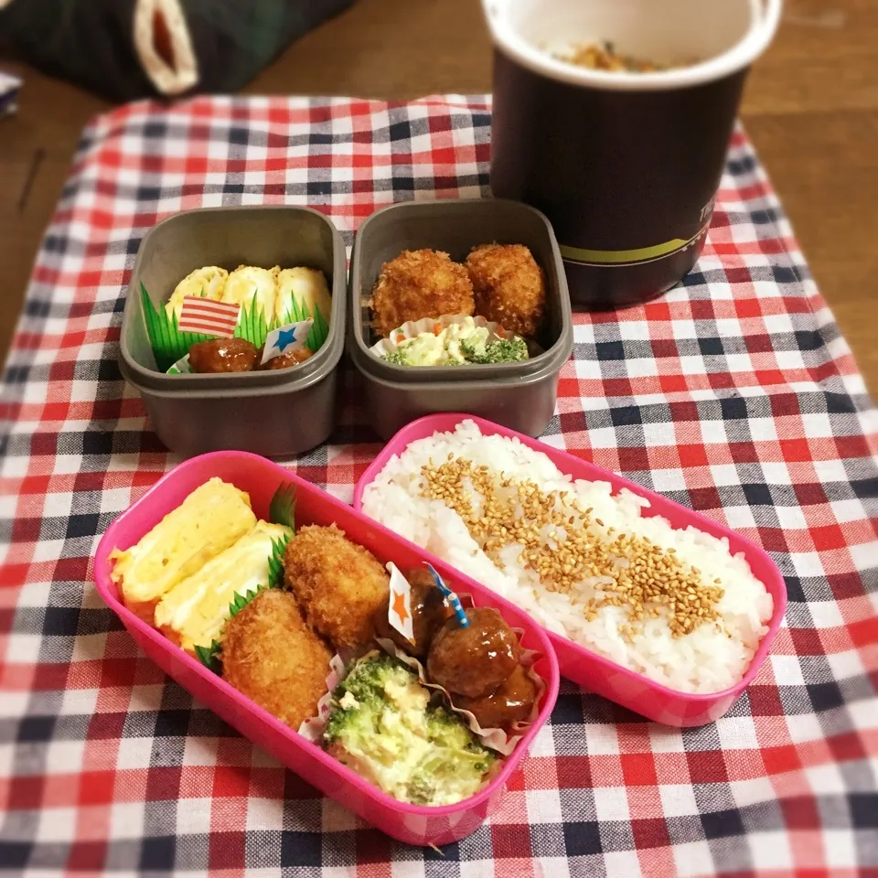 息子＆母お弁当♪|れもんてぃさん