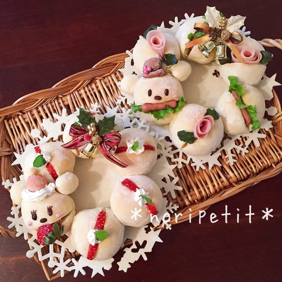 捏ねずにレンジ発酵de簡単♡ミニリースちぎりパンサンド♡|noripetit(のりP)さん