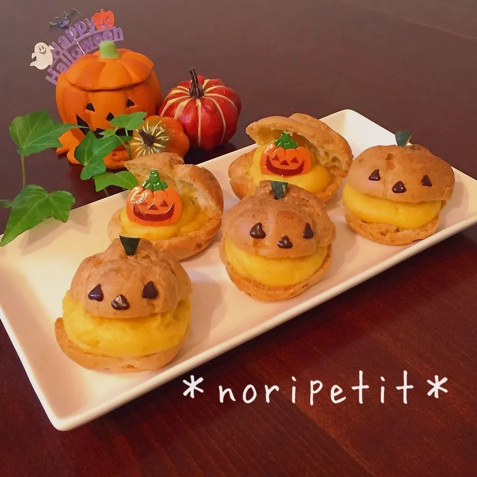 【Thank You ハロウィン祭】かぼちゃカスタードシュー|noripetit(のりP)さん