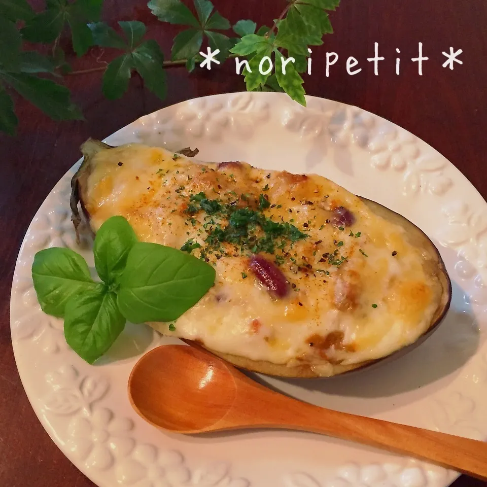 熱々〜うまぁーい♡トースターde簡単♡米ナスのチーズ焼き♡|noripetit(のりP)さん