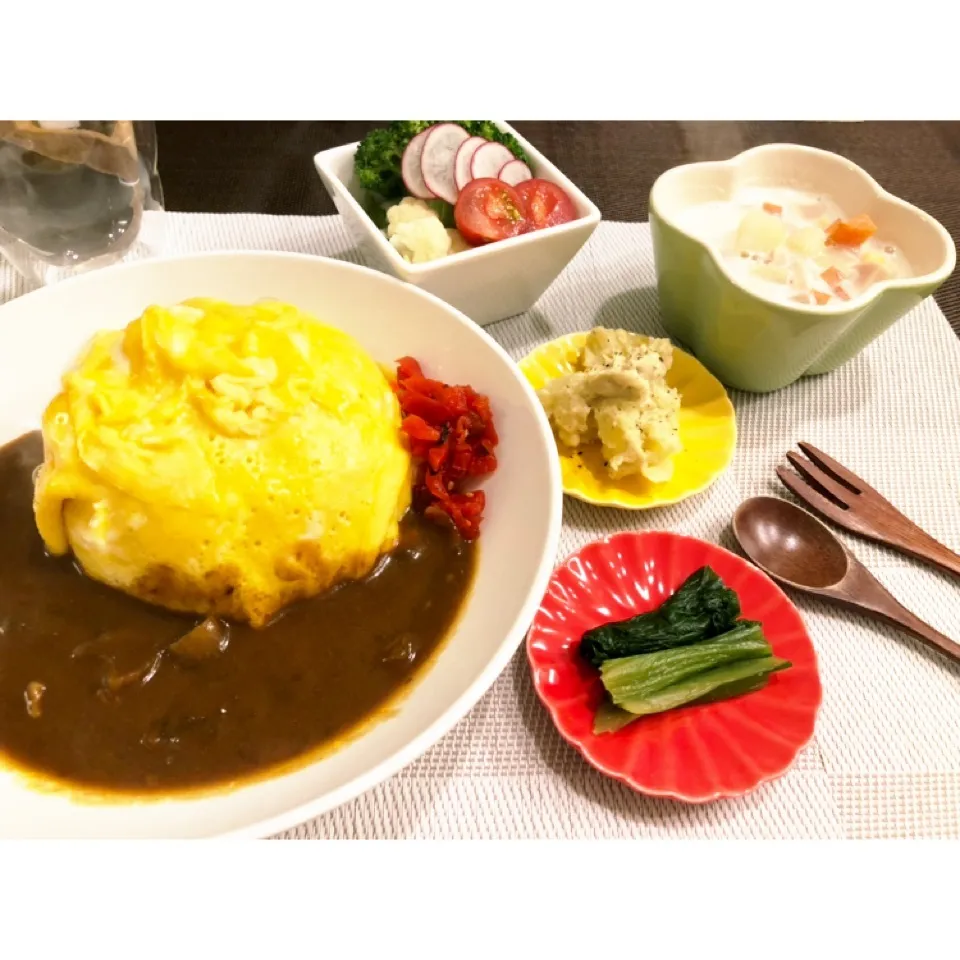 オムカレー|うたままさん