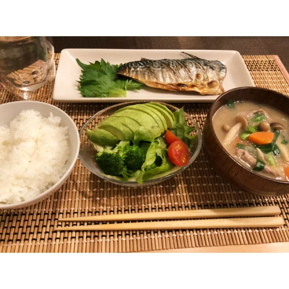 塩サバ定食|うたままさん