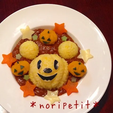 【ハロウィン祭】☆ハロウィンミッキー カレー☆|noripetit(のりP)さん