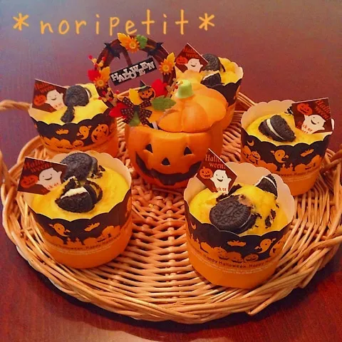 混ぜて焼くだけ♡HMで簡単〜ハロウィンかぼちゃマフィン♡|noripetit(のりP)さん