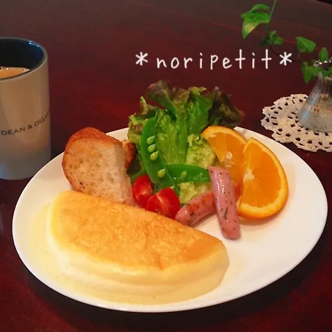 Snapdishの料理写真:ふわぁふぁ〜ラ・メール・プラール風オムレツ de ブランチ♡|noripetit(のりP)さん