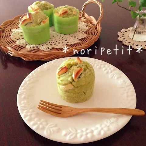 基本の材料2つ♡お豆腐 de ふわふわぁ抹茶チョコマフィン♡|noripetit(のりP)さん