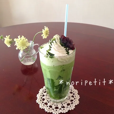 3分deおうちカフェ♡めっちゃ簡単〜抹茶ジェリーフラペチーノ|noripetit(のりP)さん