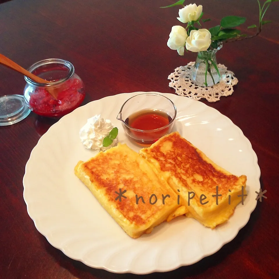 うまぁ〜〜い♡ふんわり〜とろ〜り究極のフレンチトースト♡|noripetit(のりP)さん
