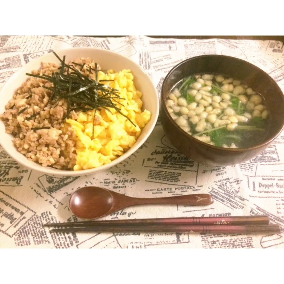 そぼろ丼|うたままさん