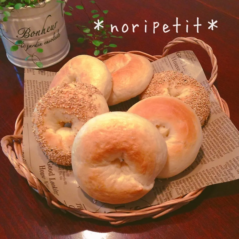 焼きたてうまぁーい♡当日ゆだねde初ベーグル焼けました♡|noripetit(のりP)さん