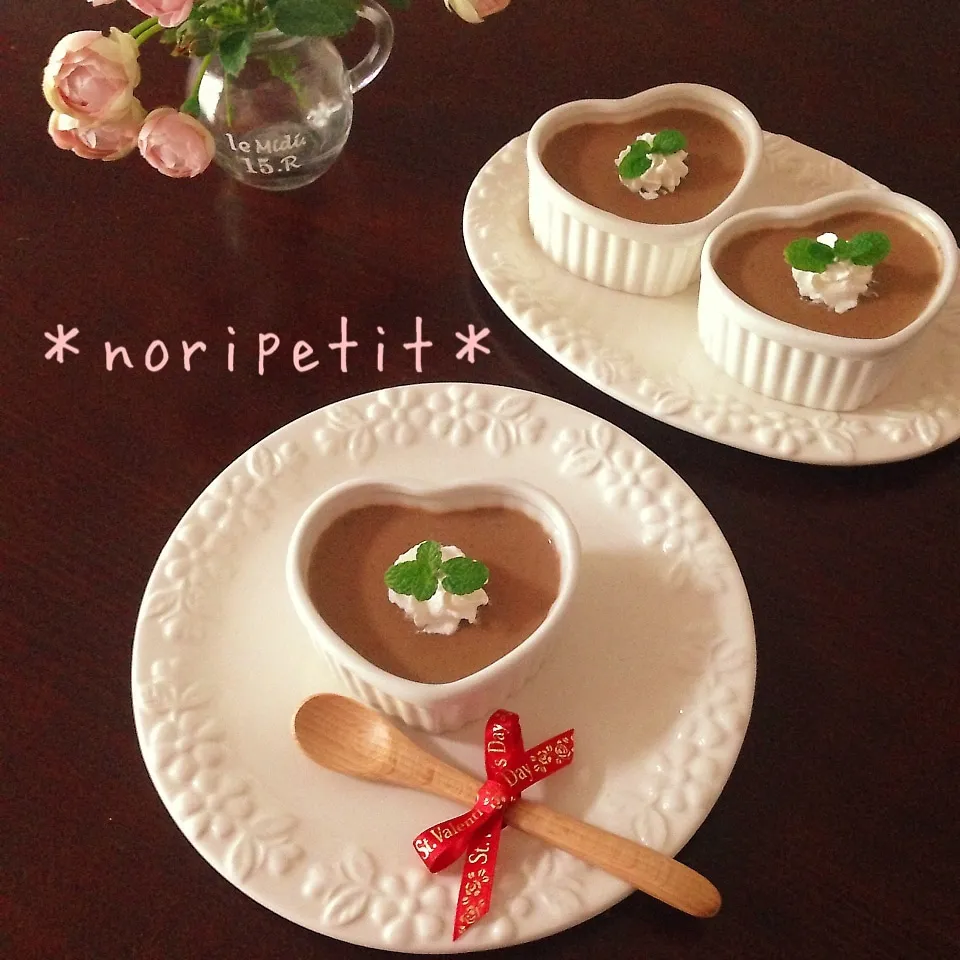 生クリームなし♡簡単〜美味しいチョコプリン♡|noripetit(のりP)さん