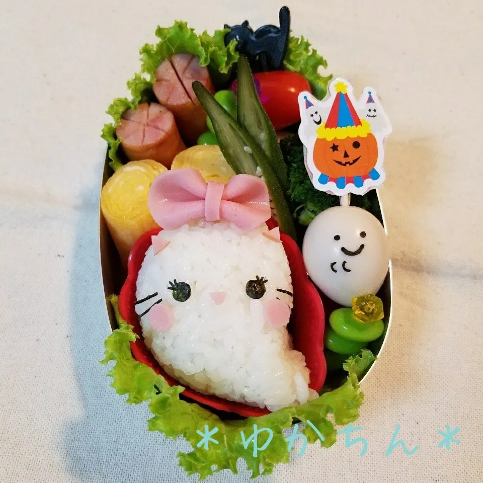 Snapdishの料理写真:幼稚園弁当☆オバケマリーちゃん＊ハロウィン弁当|ゆかちんさん