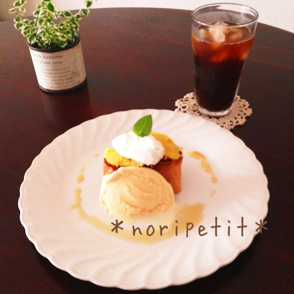 LONCAFE風〜スイートポテトのフレンチトースト♡|noripetit(のりP)さん