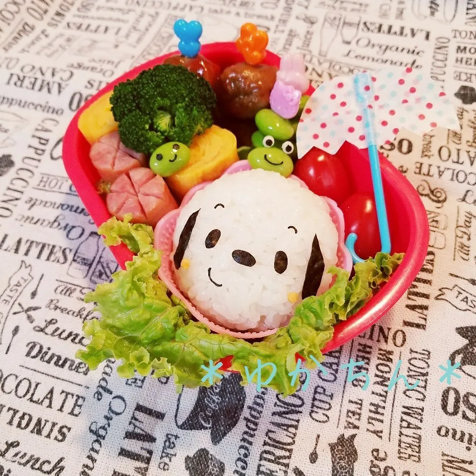 Snapdishの料理写真:幼稚園弁当☆スヌーピー＊キャラ弁|ゆかちんさん