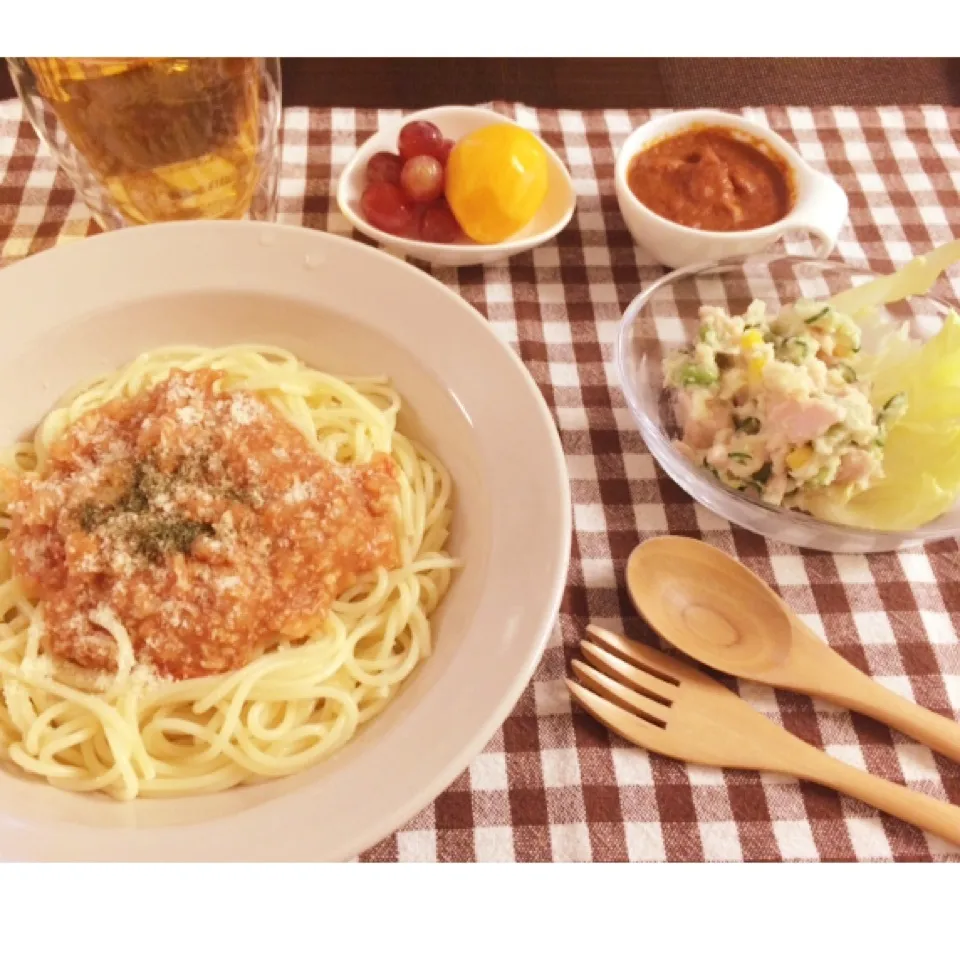 Snapdishの料理写真:ミートソースパスタ|うたままさん