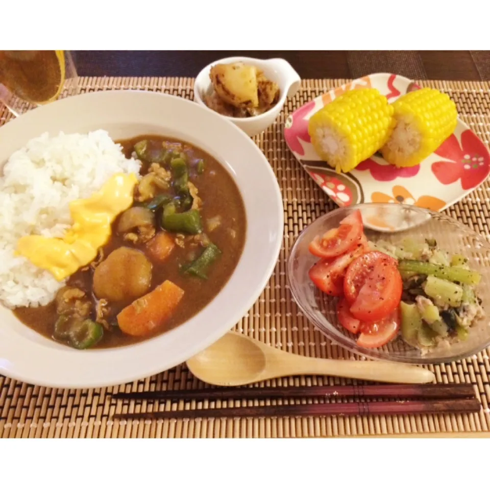 夏野菜のチーズカレー|うたままさん