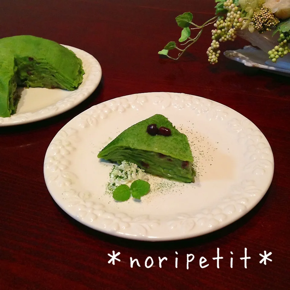 もっちり〜強力粉入り生地 de 抹茶ミルクレープ♡|noripetit(のりP)さん