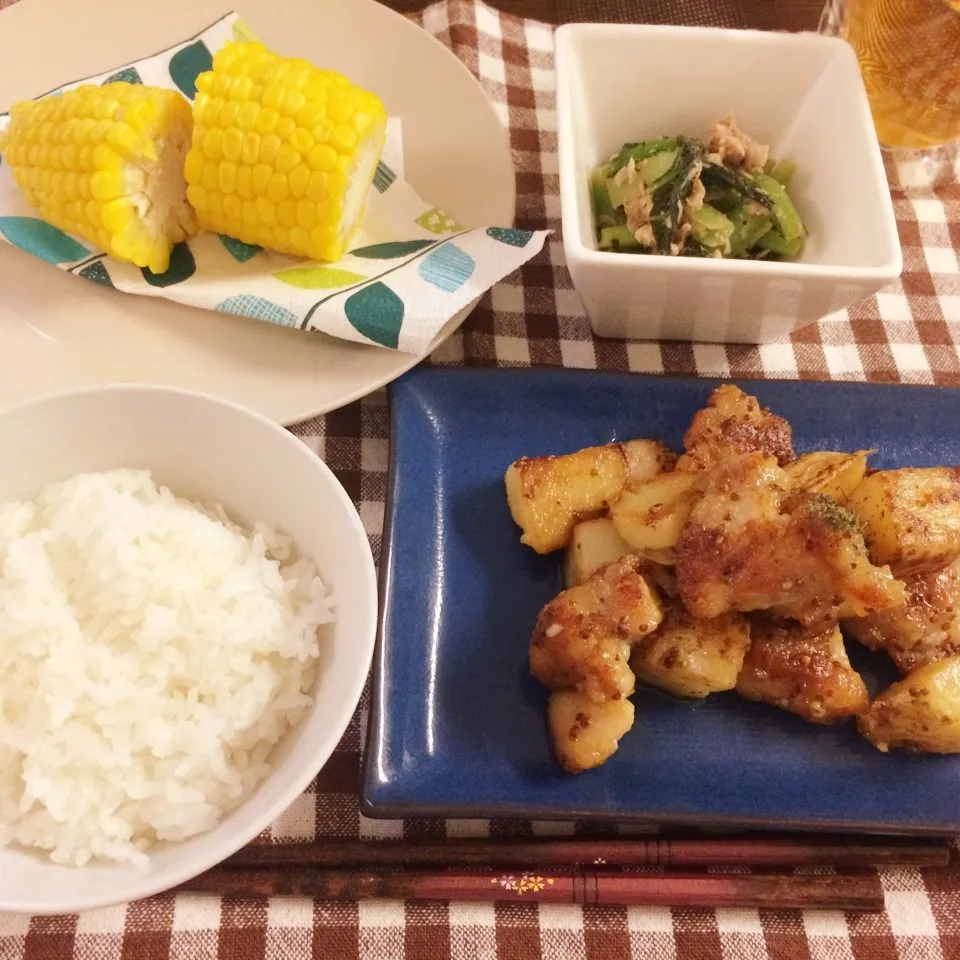 マスタードポテトチキン|うたままさん