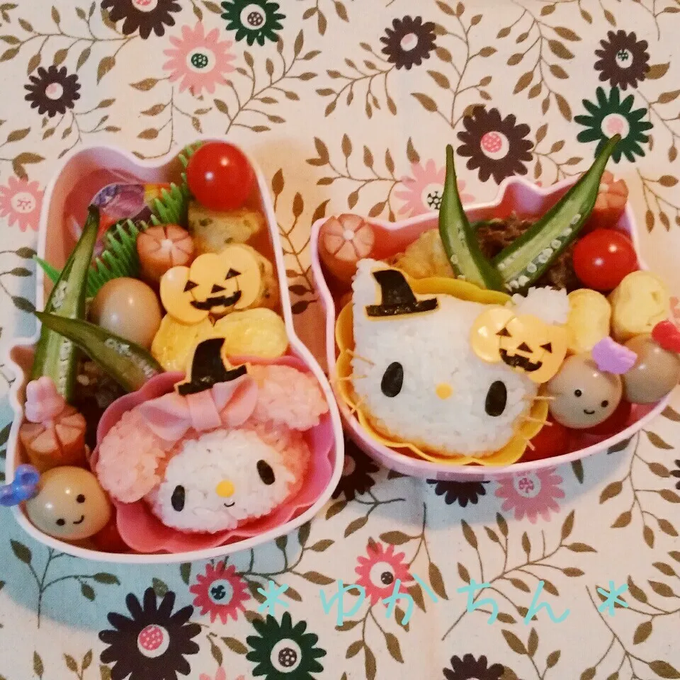 幼稚園弁当☆キティちゃんマイメロ＊キャラ弁|ゆかちんさん