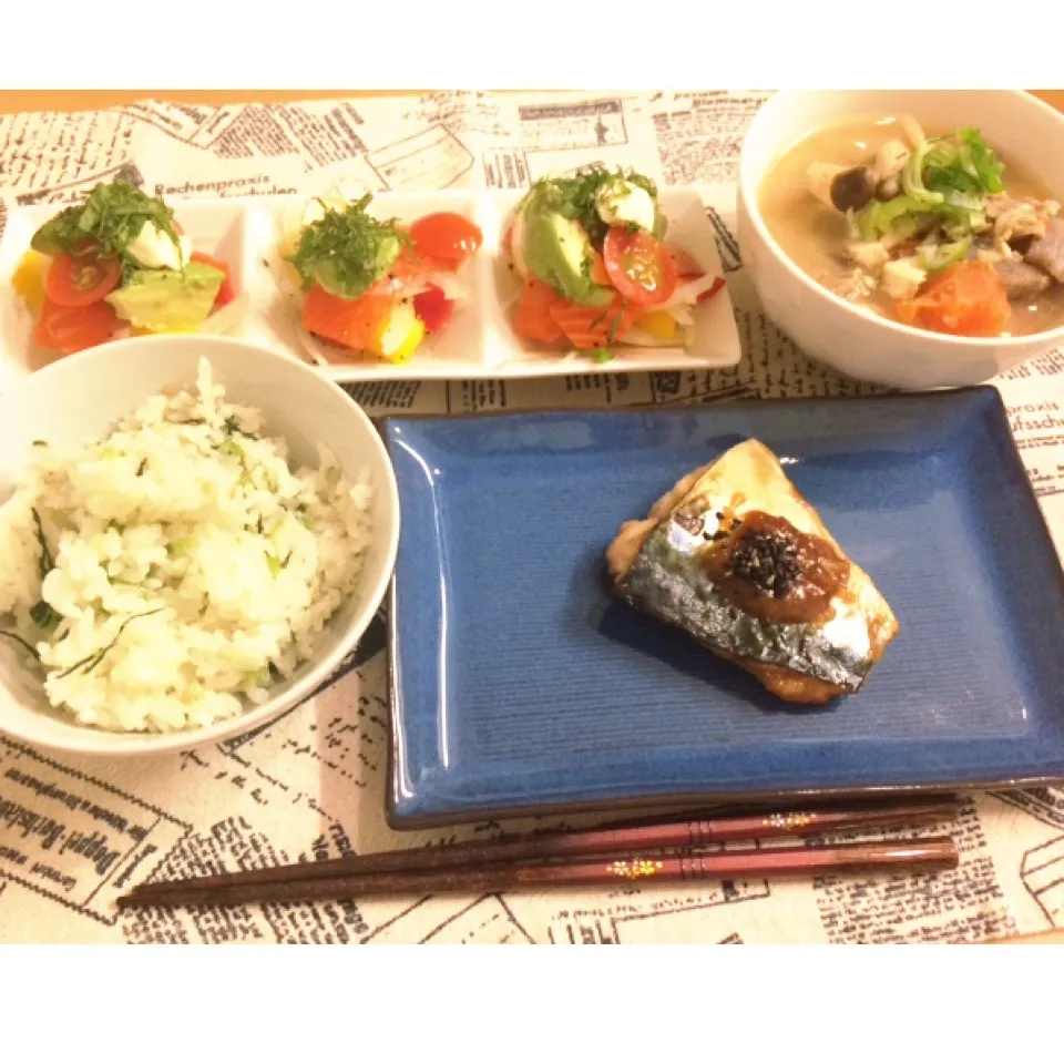 鯖煮定食|うたままさん