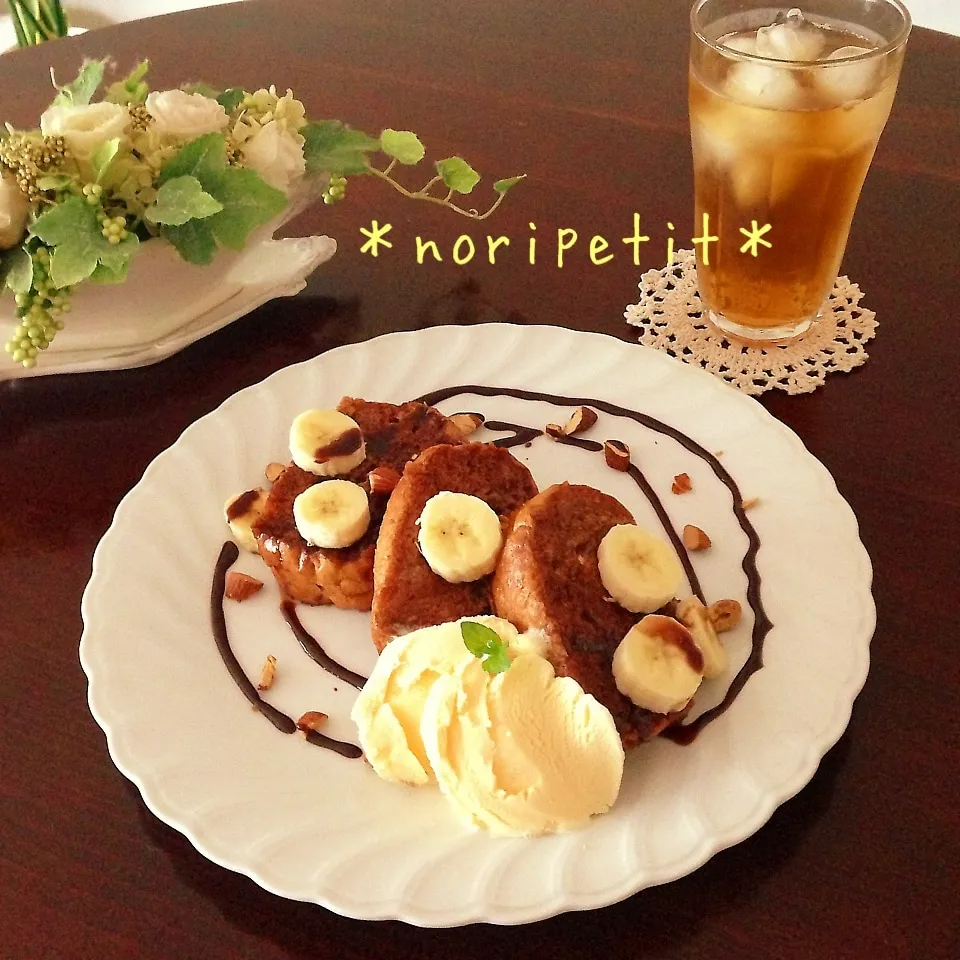 チョコフレンチトーストdeあま〜いブランチ♡|noripetit(のりP)さん