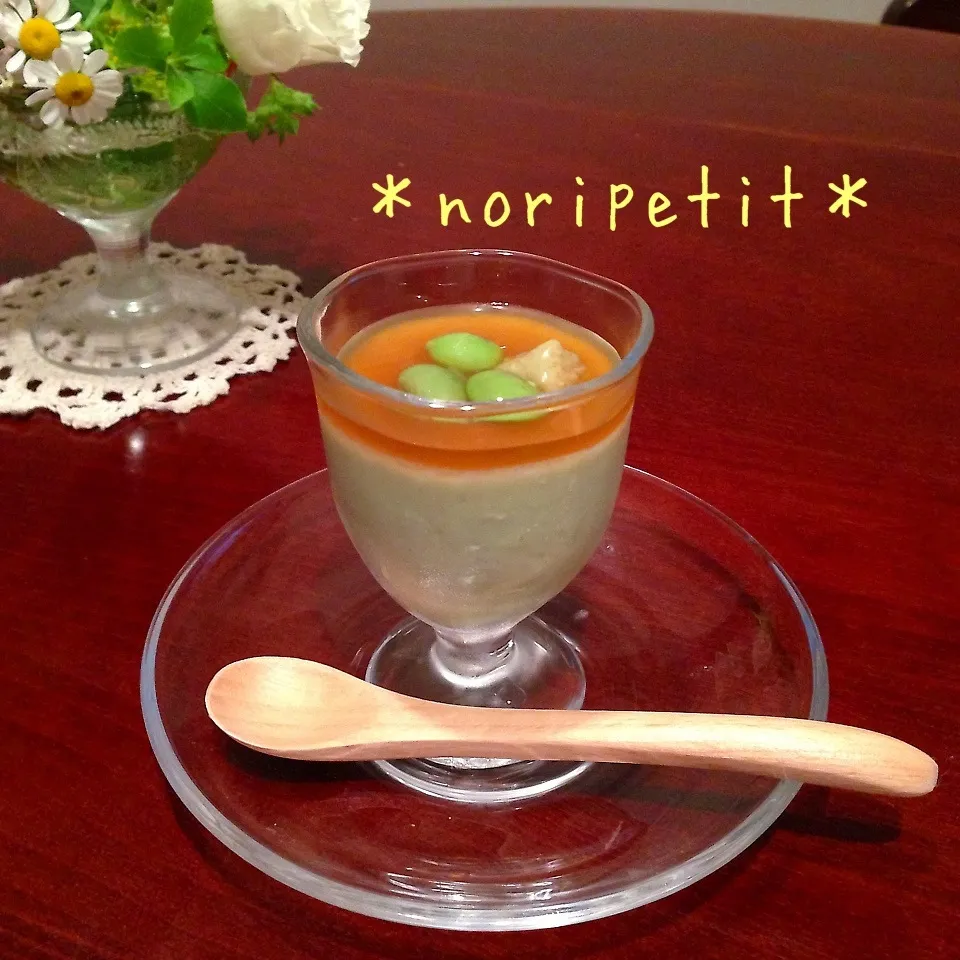 もう一品に〜♡火を使わずに簡単 冷んやり枝豆豆腐|noripetit(のりP)さん