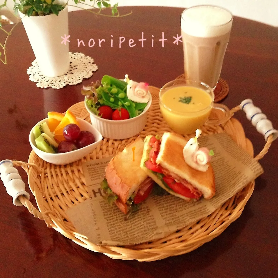 Snapdishの料理写真:BLT de ワンプレート♡|noripetit(のりP)さん