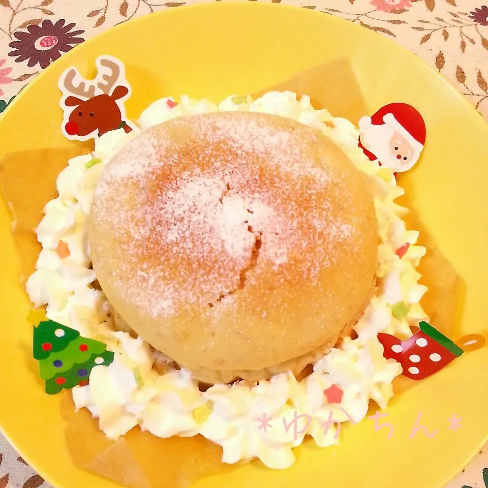 Snapdishの料理写真:食べきりサイズ*バナナチョコチップのケーキ|ゆかちんさん