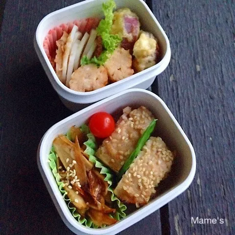 Snapdishの料理写真:2014.11.4  本日の息子のお弁当♪|豆子さん