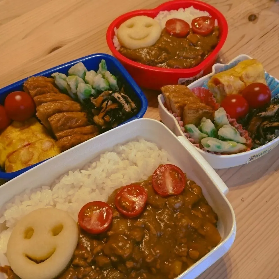 ひき肉トマトカレー弁当🍛|あずきラテさん