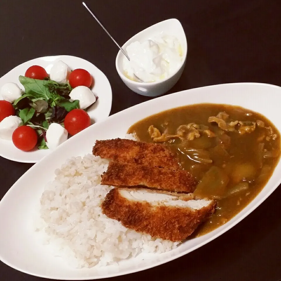 チキンカツカレー(もち麦入りご飯)|Yukiさん