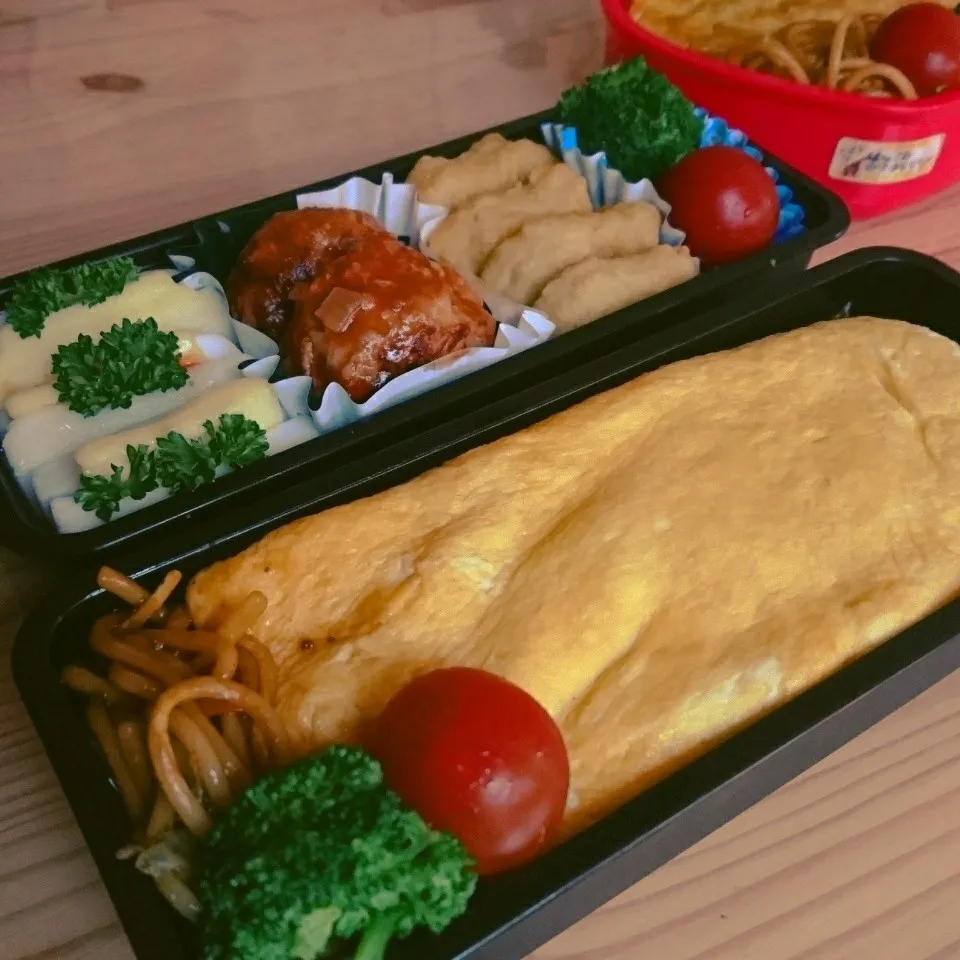 オムライス弁当🍱|あずきラテさん