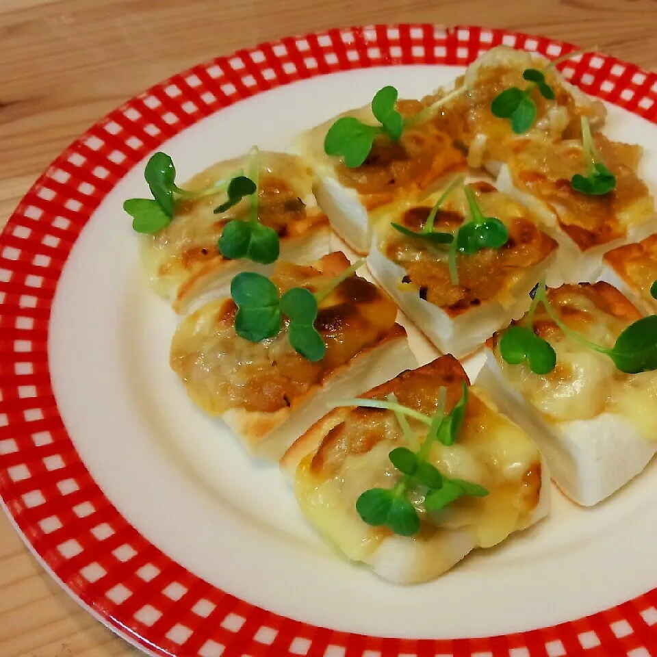 ねぎ味噌ﾁｰｽﾞのせはんぺん|あずきラテさん