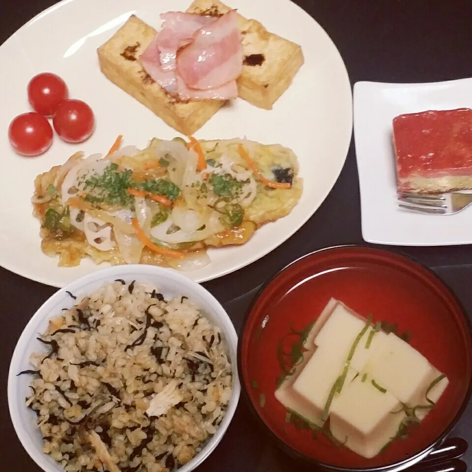 炊き込みご飯(芽ひじき、鶏胸肉、しめじ、えのき)|Yukiさん