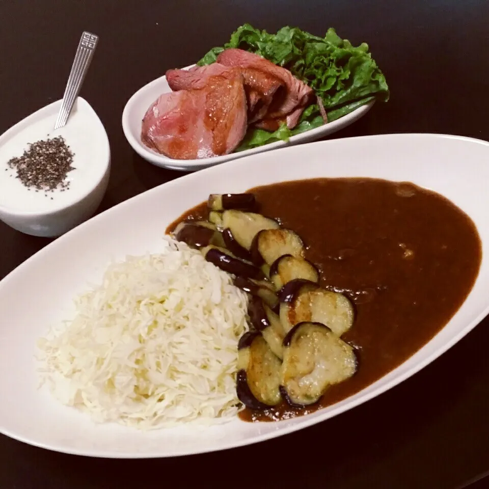 低糖質の茄子カレー(キャベツ)|Yukiさん