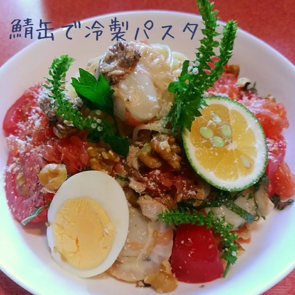 📍リメイク🔹🔷鯖缶で冷製パスタ🔷🔹|@きなこさん