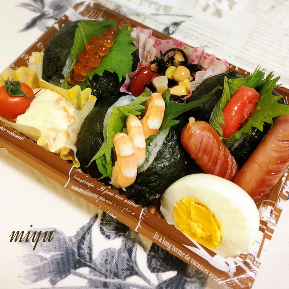 パッカンおにぎり弁当|miyuっちさん