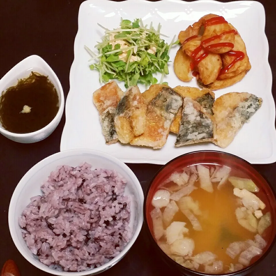 Snapdishの料理写真:塩鯖の黒酢醤油漬け焼き|Yukiさん