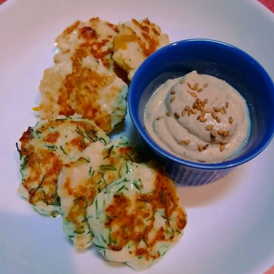 ヘルシーな豆腐&ササミのナゲット✨豆腐ディップで召し上がれ|@きなこさん