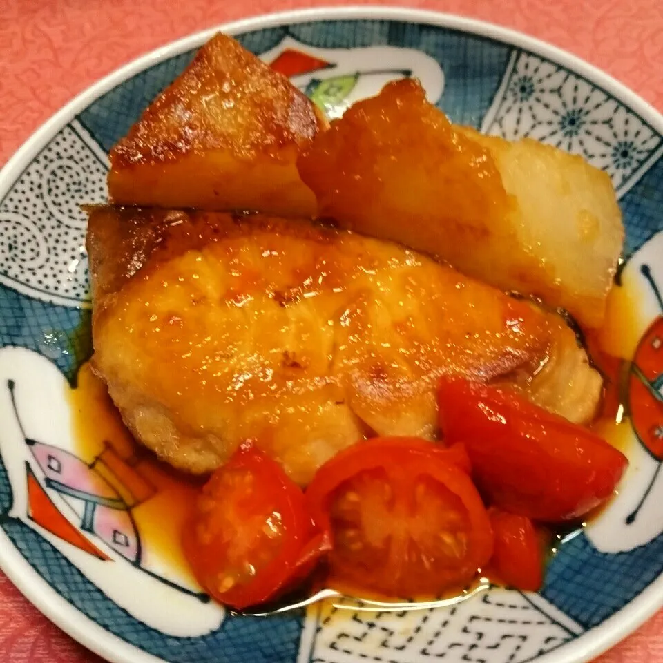 🍅トマトであっさり味の鰤照り焼き⭐冷凍OK!|@きなこさん