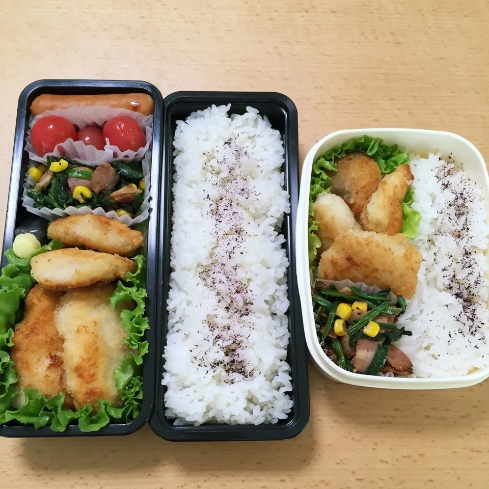 Snapdishの料理写真:オット弁当&自分弁当0526|hisakoさん