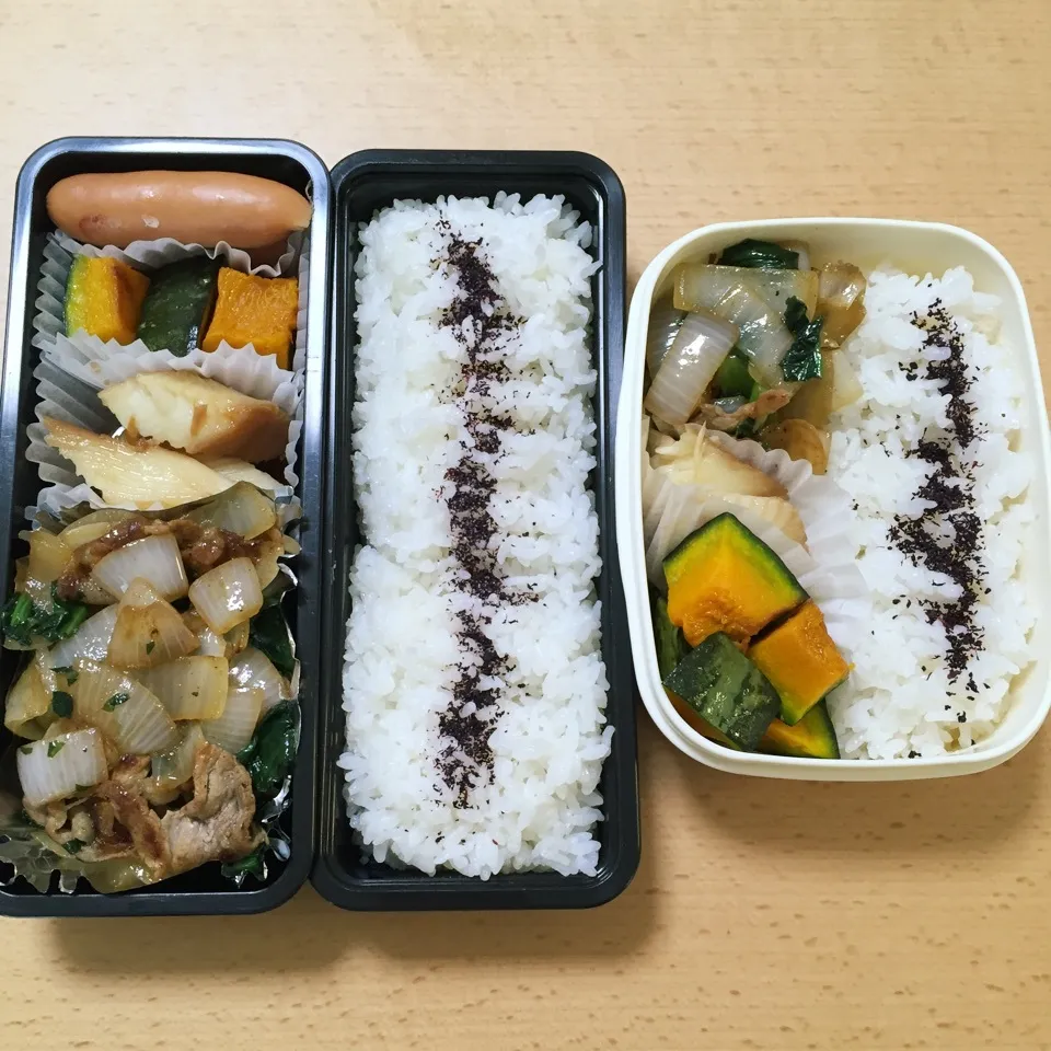 Snapdishの料理写真:オット弁当&自分弁当0412|hisakoさん