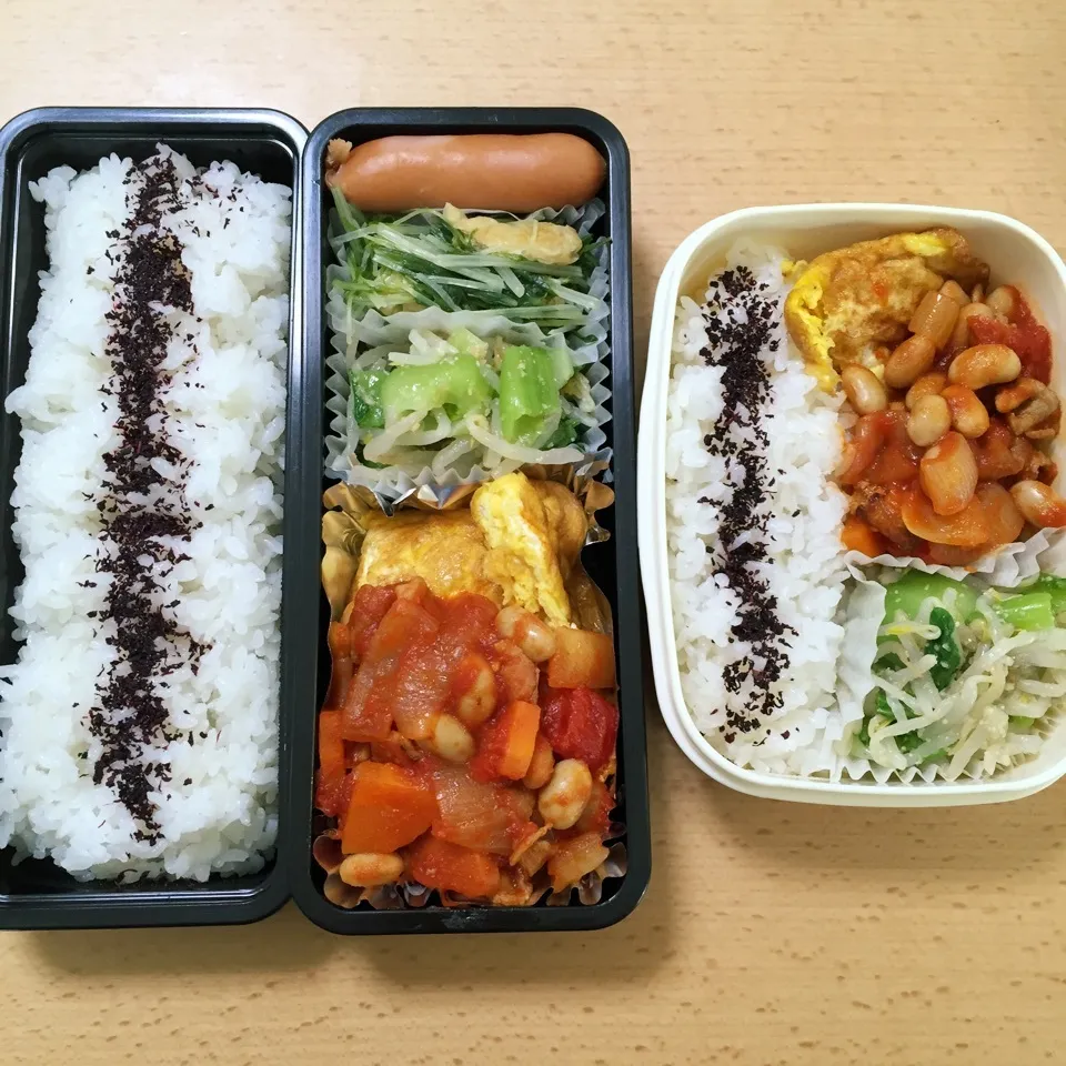 Snapdishの料理写真:オット弁当&自分弁当0406|hisakoさん